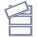 Blue 3-Up Printable Gift Certificate Paper Stock