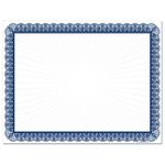 Blue Value Certificate Border Paper