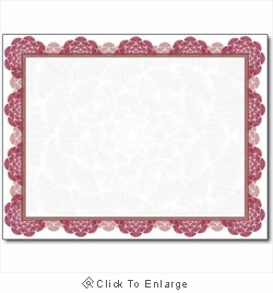 Burgundy Medallion Certificate Paper  Elegant Printable Award Certificates (8.5" x 11")