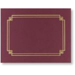 Burgundy Premium Linen Certificate Covers (12 Pack)