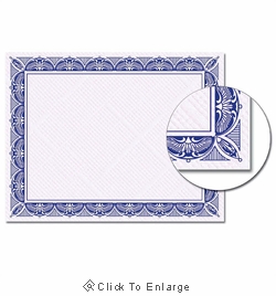 Crown Blue Certificate Paper  Elegant Award Certificate Sheets (8.5" x 11")