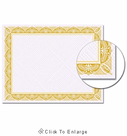 Crown Gold Certificate Paper  Elegant Award Certificate Sheets (8.5" x 11")