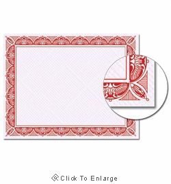 Crown Red Certificate Paper  Elegant Award Certificate Sheets (8.5" x 11")