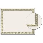 Gold Serpentine Foil Certificate Border Paper