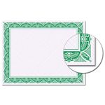 Crown Green Certificate Paper  Elegant Award Certificate Sheets (8.5" x 11")