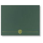 Hunter Green Crest Certificate Covers (10 Pack)