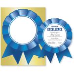 Jumbo Blue Ribbon Certificate Border Paper