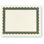 Metallic Green Certificate Border Paper