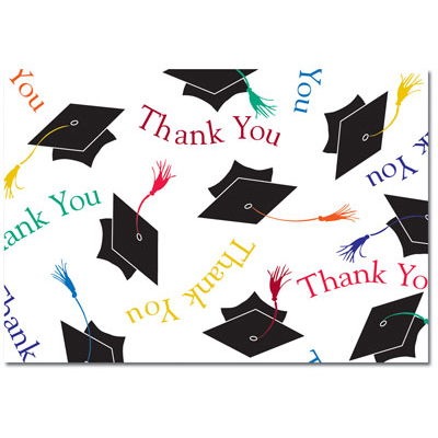 Mortar Board Graduation Thank You Note Cards Mortar Board Graduation Thank You Note Cards
