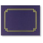 Navy Blue Premium Linen Certificate Covers (12 Pack)