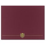 Plum Red Crest Certificate Covers (10 Pack)