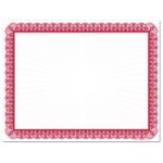 Red Value Certificate Border Paper