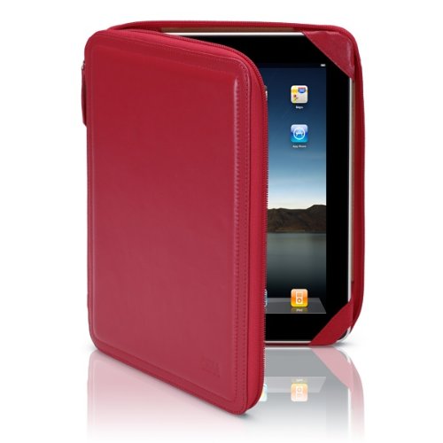 Sena ZipBook Red Genuine Handcrafted Leather Case for iPad