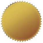 Starburst Gold Foil Certificate Seals