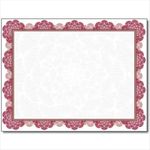 Burgundy Medallion Certificate Paper  Elegant Printable Award Certificates (8.5" x 11")