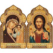 Orthodox Icon Diptych - Virgin of Kazan and Christ The Teacher Orthodox Icon Diptych - Virgin of Kazan and Christ The Teacher