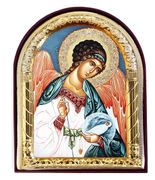 Guardian Angel - Gold Arched Orthodox Icon