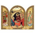 Orthodox Nativity Icon Triptych W/ Archangel Michael & Guardian Angel