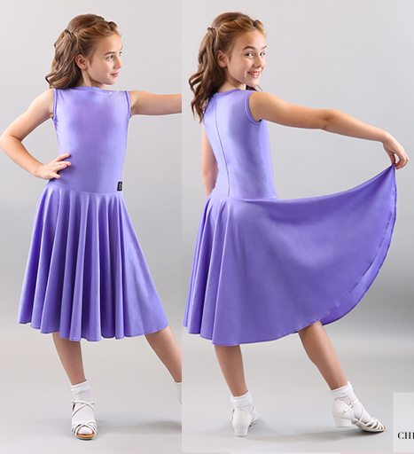 knee length dresses for ladies Dance America JR-D2V Girls Dress, Blue / Ages 6-7 main image 1