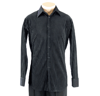 latin dress shirt Men Puff Long Sleeve Salsa Jazz Latin Dance Shirt Tops Glitter Faux Diamond Chic