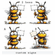 Add a design custom bee.  Pick bee A or bee B or get 2 bees,  tell me what you want the sign to say