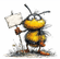 Add a design custom bee.  Pick bee A or bee B or get 2 bees,  tell me what you want the sign to say