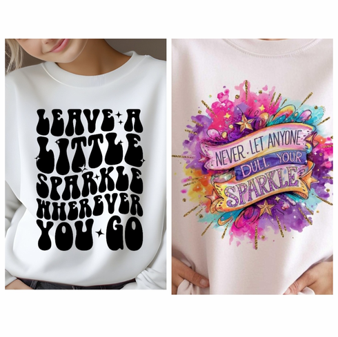 Add a design leave a little sparkle or dont let anyone steal your sparkle