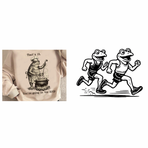 Add a design running frogs