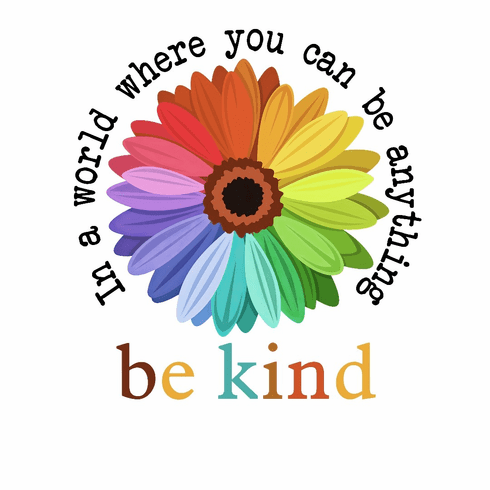 add a graphic In a world where you can be anything...be kind