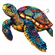 Add a graphic ornamental sea turtle