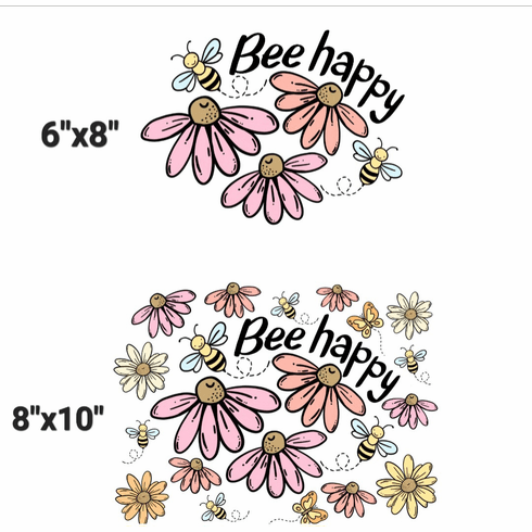 Add a shirt design Bee Happy