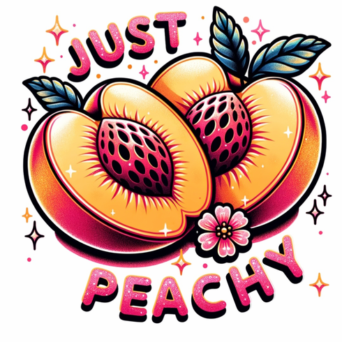 Add a shirt design Just Peachy