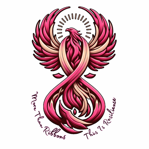 Add a shirt design phoenix cancer ribbon and resilience