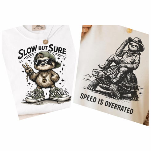 Add a shirt design sloth