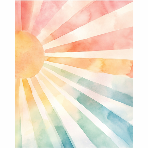 Add a shirt design watercolor sunrise