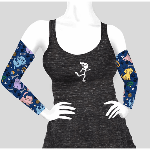 Arm sleeves denim dogs and cats