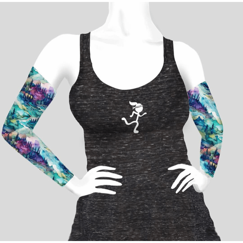 Arm Sleeves mountain landscape cold gear