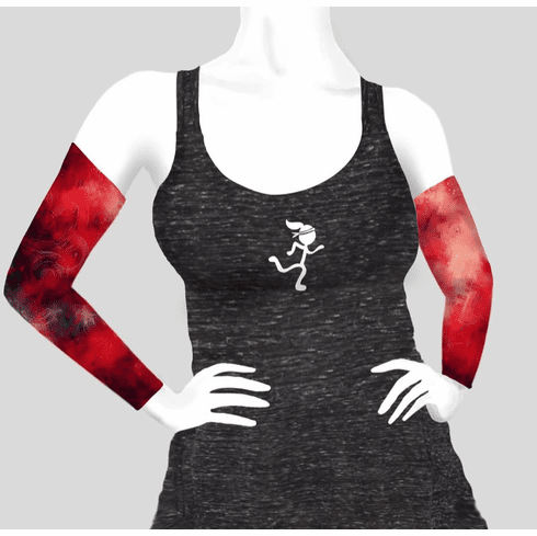 Arm sleeves red grunge cold gear