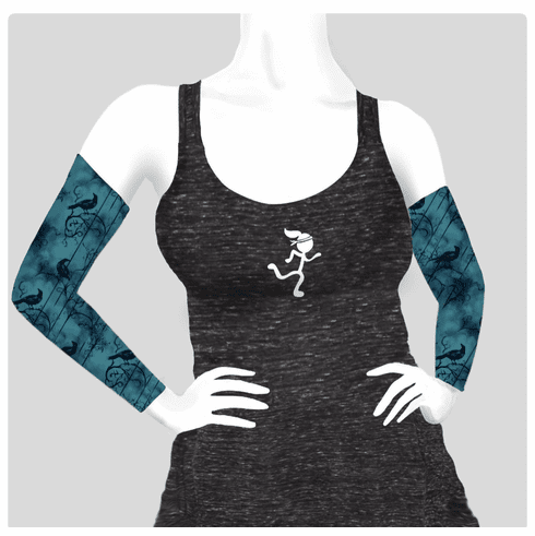 Arm sleeves teal raven cold gear
