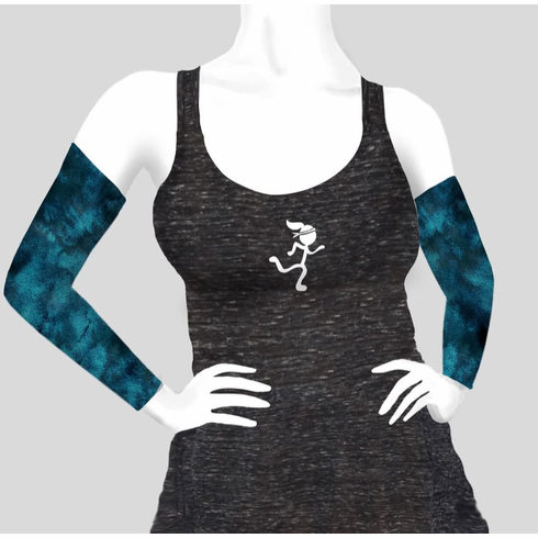 Arm Sleeves watercolor teal