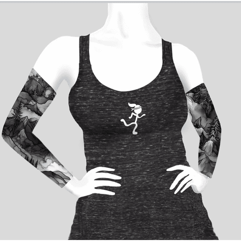 Armsleeves alcohol ink grayscale