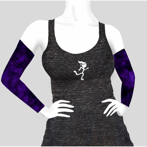 Armsleeves washed purple