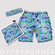 Combination double pocket shorts, wrist towel and headband
