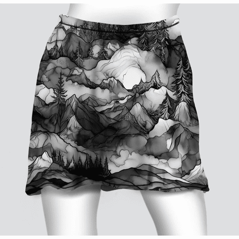 Cover skirt alcohol ink grayscale.    BLACK FRIDAY SALE