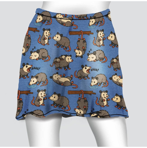 Cover skirt denim opossum