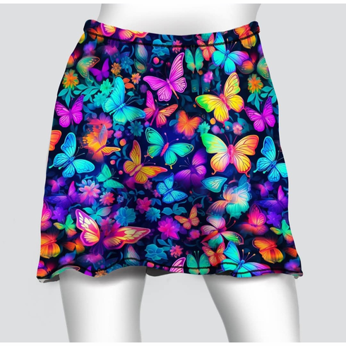 Cover skirt neon butterfly