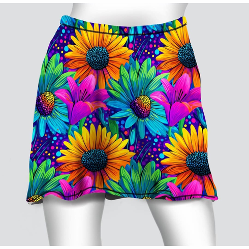 Cover skirt pop art daisies