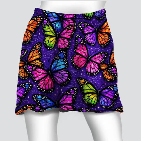 Cover skirt purple butterflies