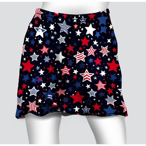 Cover skirt red, white and blue stars