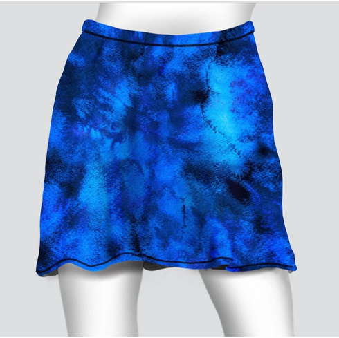 Cover skirt washed blue